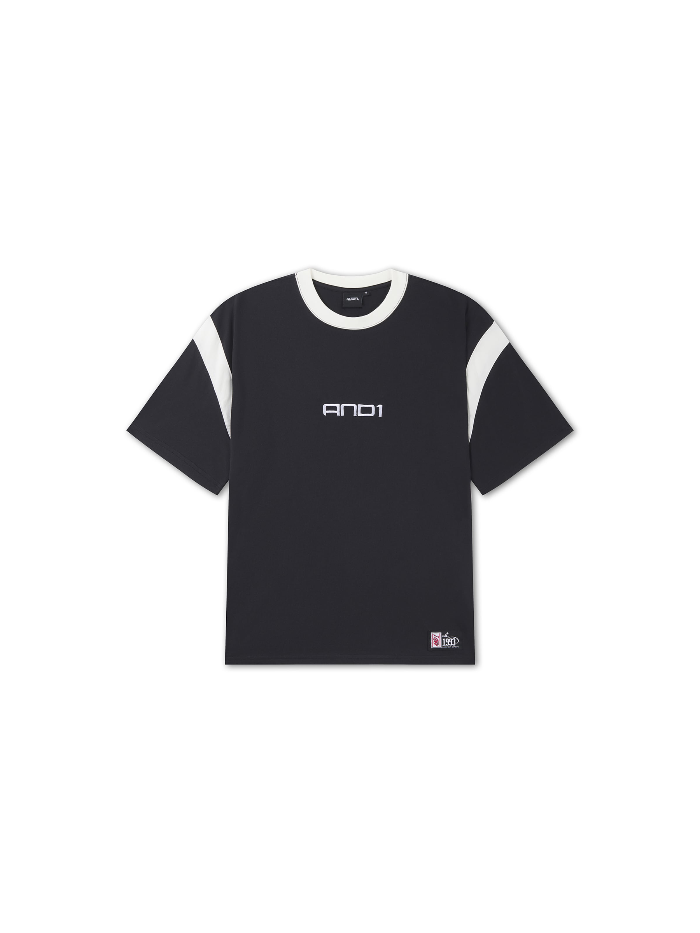 AND1 T-Shirt 'Dancefloor' in Schwarz: Vorderseite