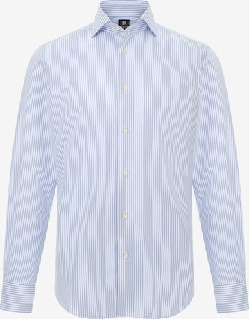 Coupe regular Chemise Boggi Milano en bleu : devant