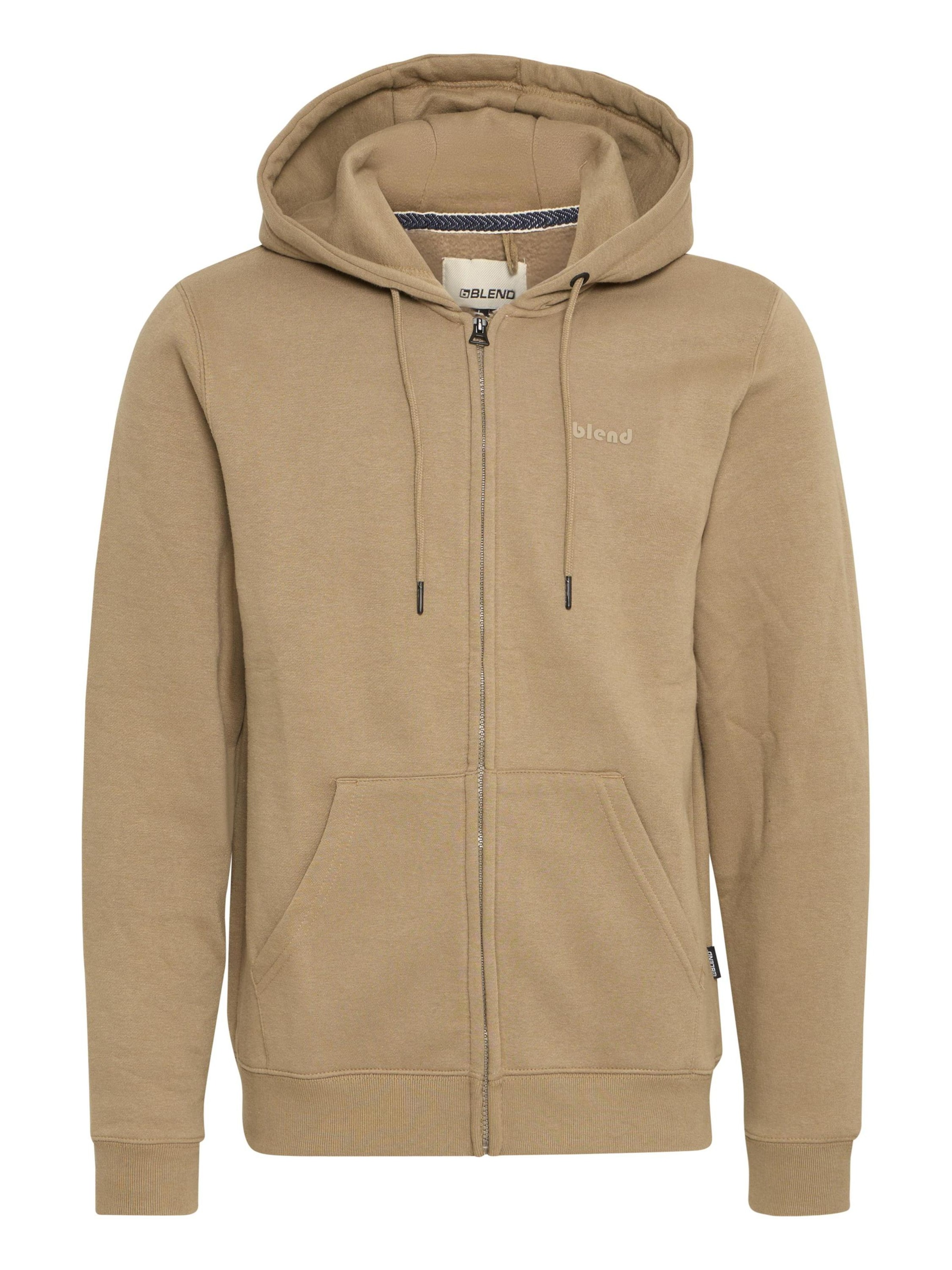 BLEND - Casaco em moletão ' BHDowntown ' em castanho: frente