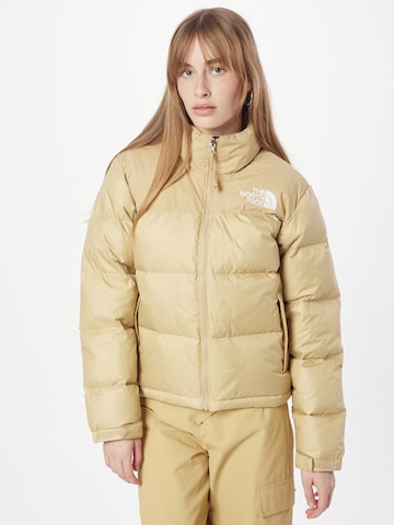 THE NORTH FACE Зимняя куртка 'Nuptse' в Зеленый: спереди