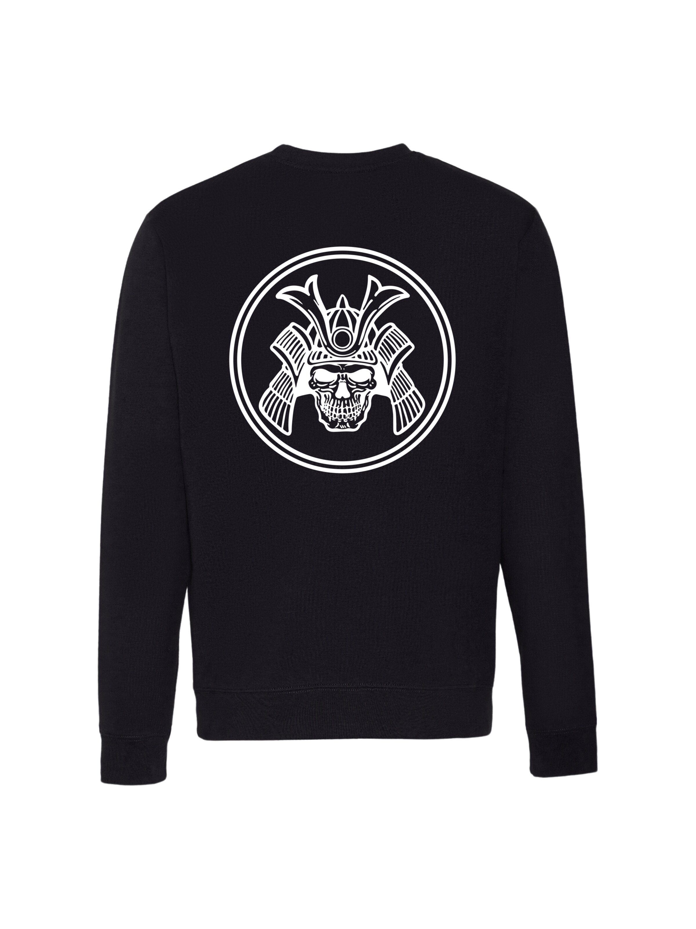 Oldskull Sweatshirt 'Samurai' in Black: front