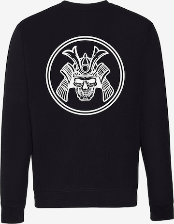 Oldskull Sweatshirt 'Samurai' in Black: front