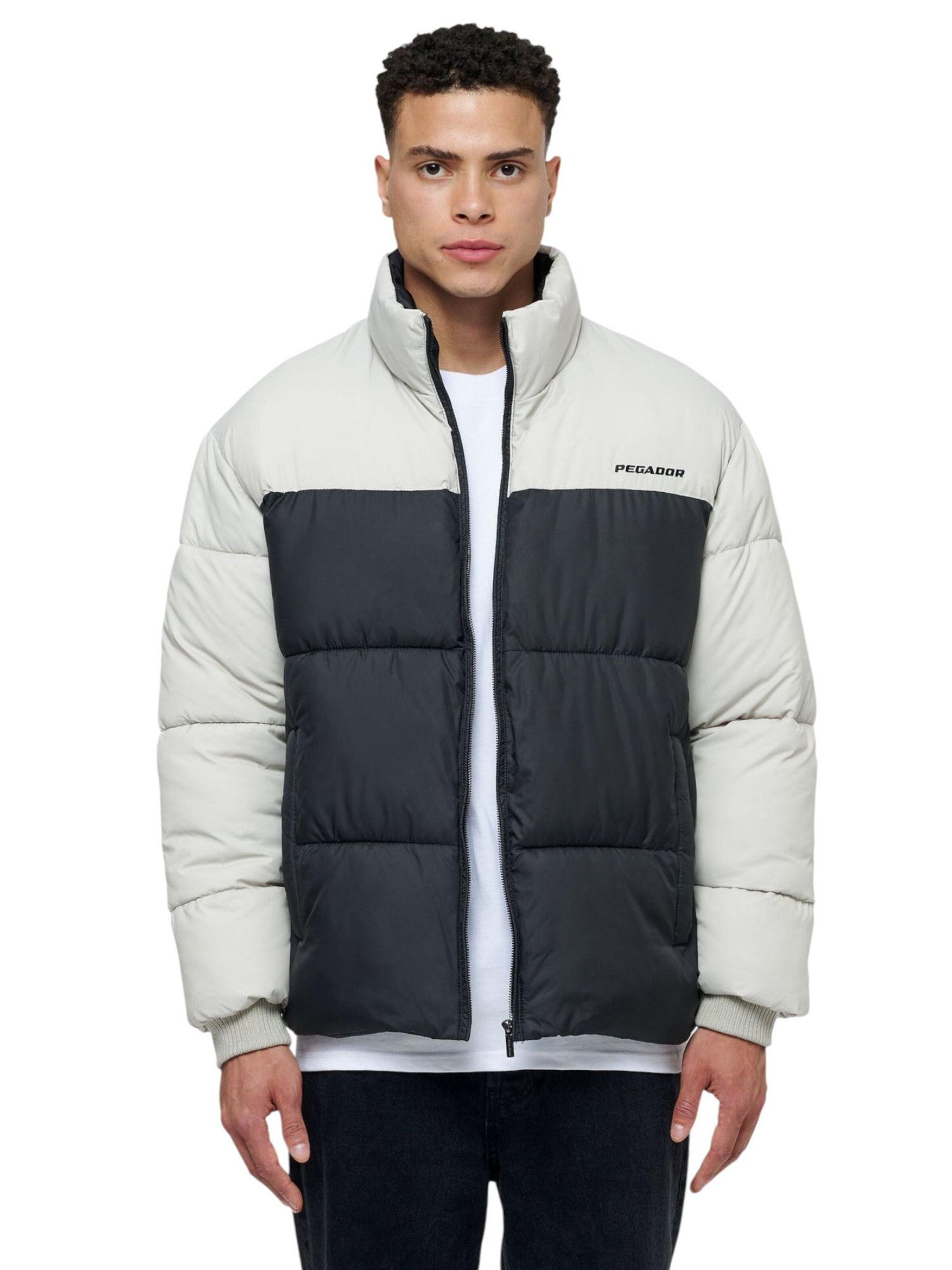 Pegador Winter Jacket 'Marrero Patchwork' in Black: front