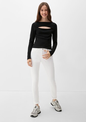 QS Skinny Jeansy w kolorze biały