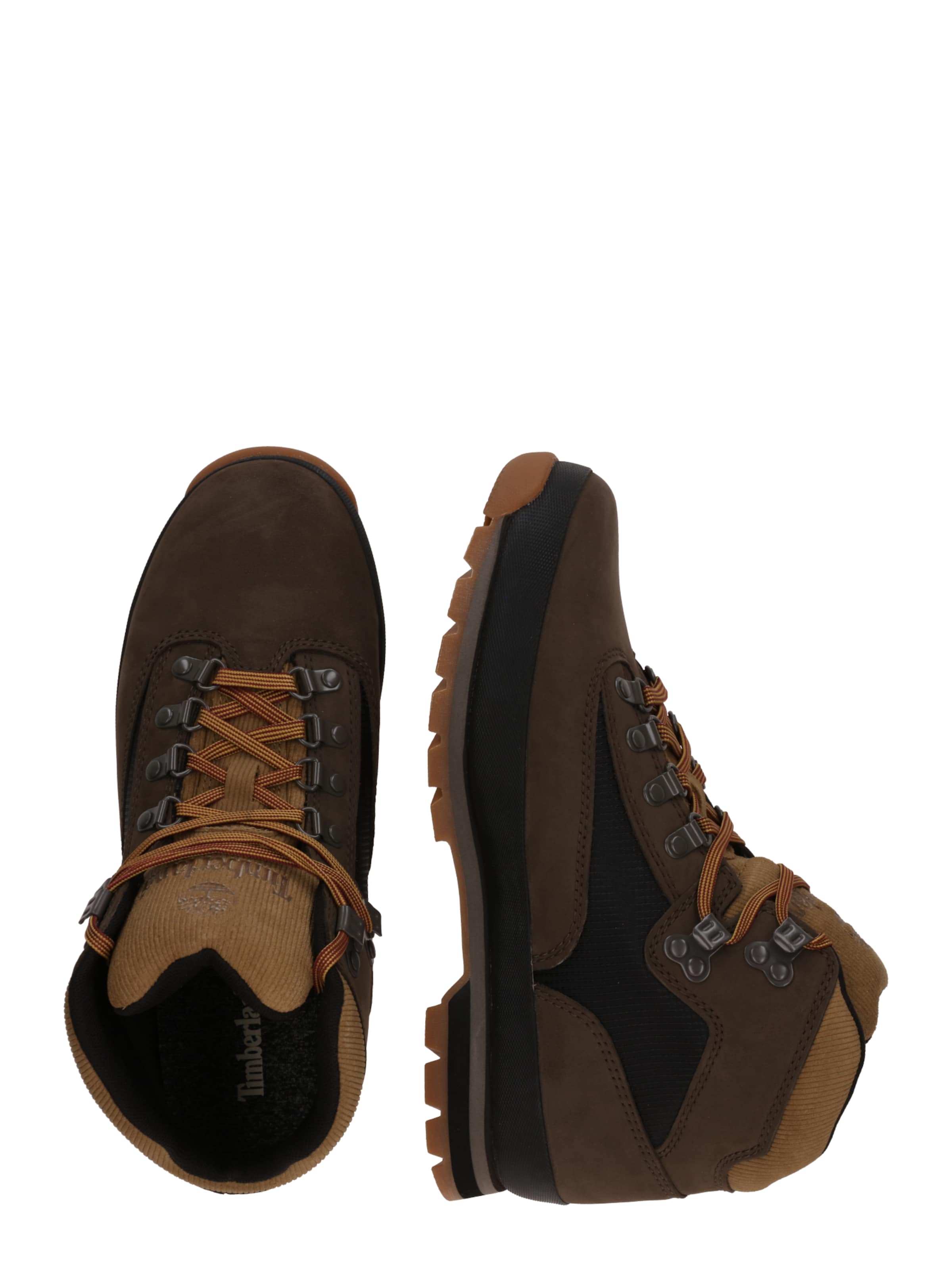 TIMBERLAND Боти с връзки в кафяво