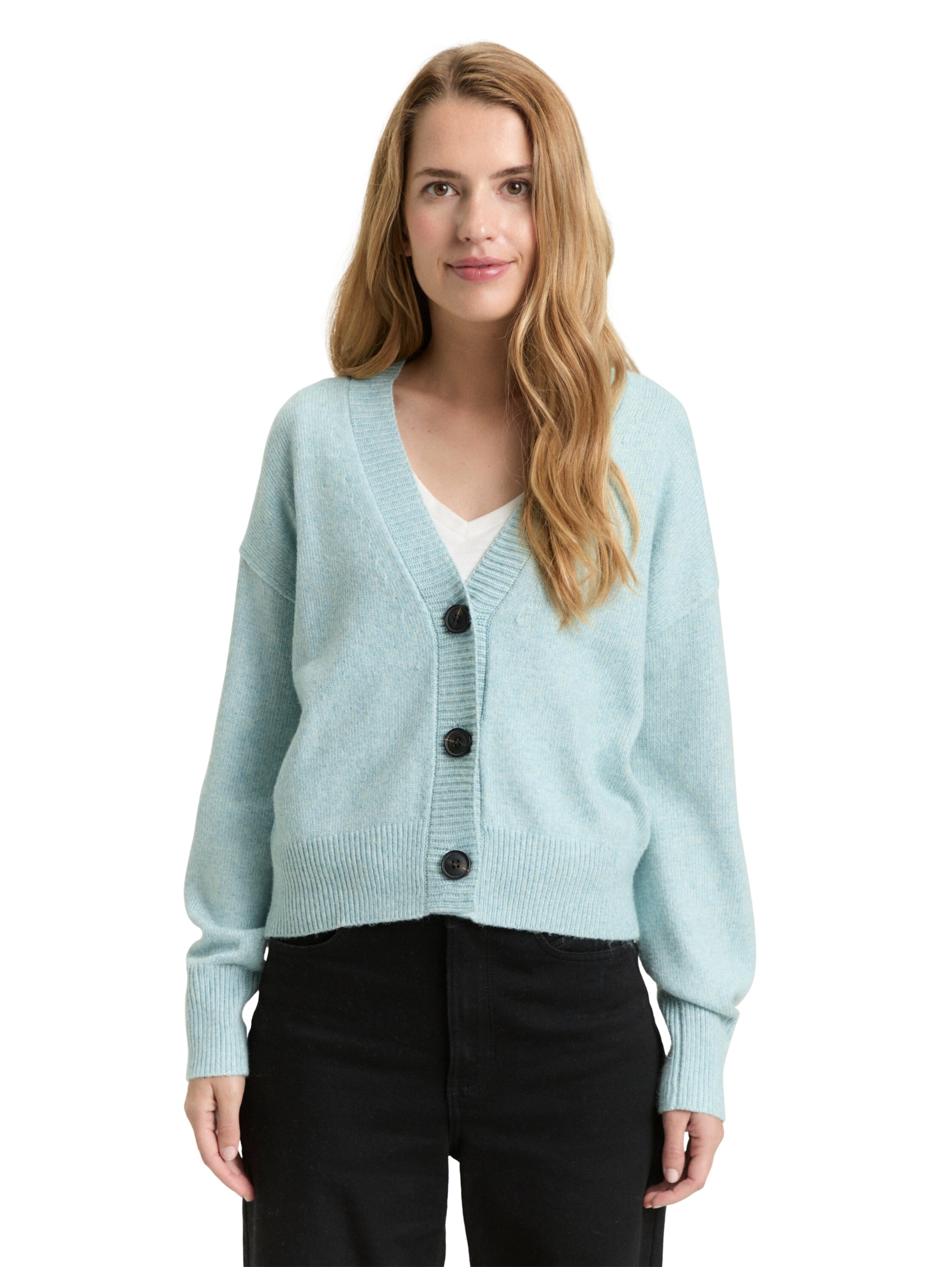 TOM TAILOR Oversized vest in Blauw: voorkant