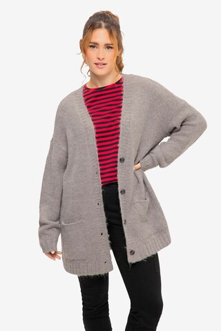 Studio Untold Knit Cardigan in Grey: front