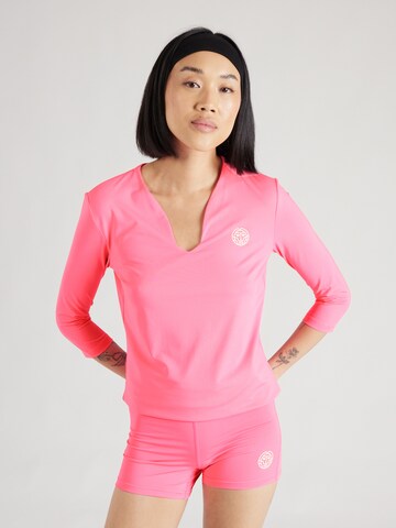 BIDI BADU - Camiseta funcional en rosa: frente
