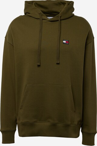 Sweat-shirt Tommy Jeans en vert : devant