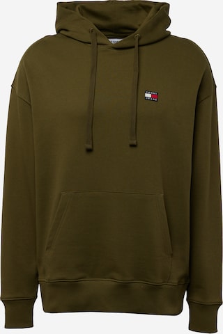 Tommy Jeans - Sudadera en verde: frente