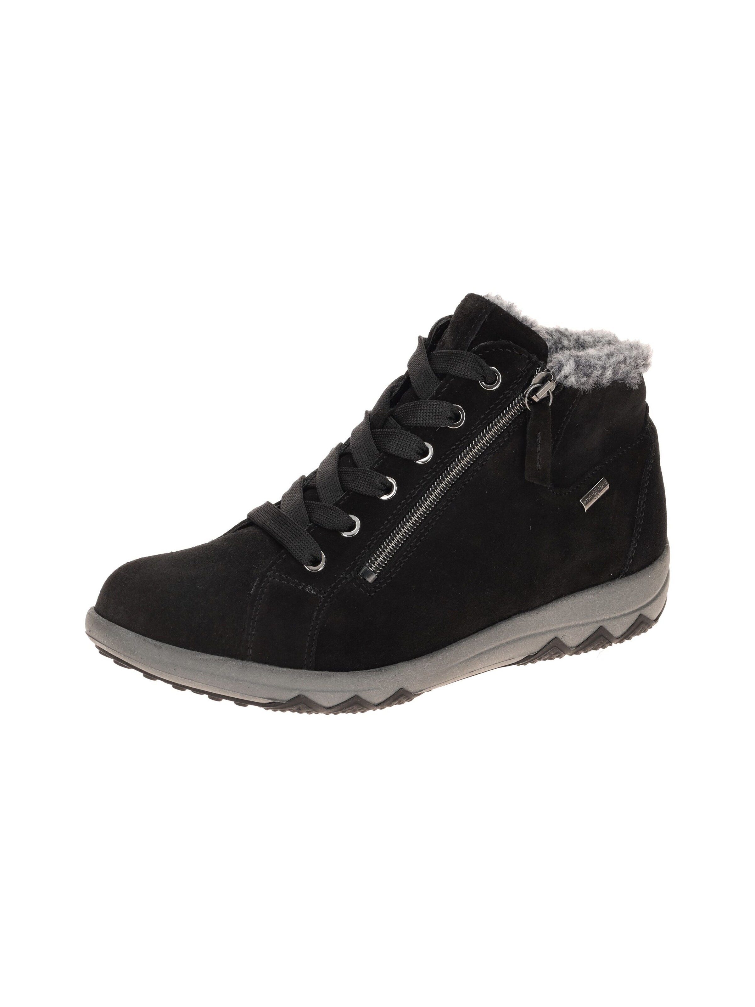 WALDLÄUFER Boots 'Waldläufer Teresa Winter Stiefelette schwarz H-Weite Waterproof 961971' in Black: front