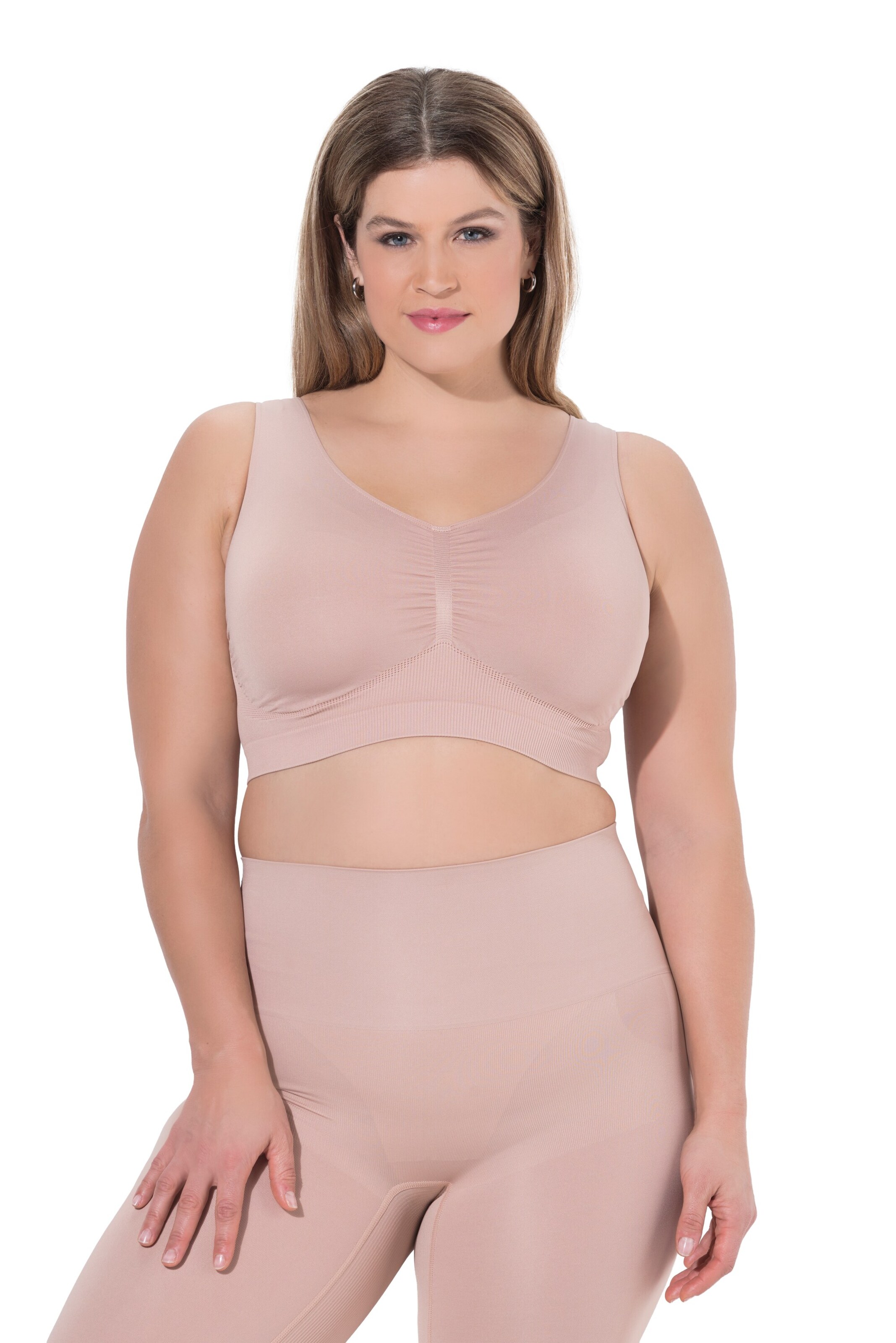 Ulla Popken Bustier BH in Pink: Vorderseite