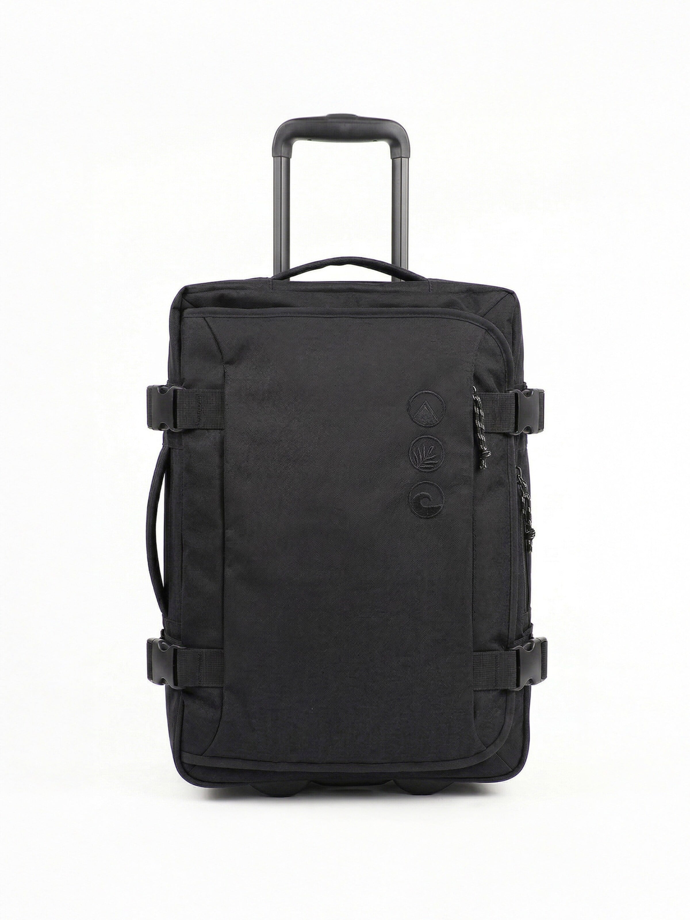 SONS OF ALOHA Cart 'Handgepäck-Koffer mit Rollen KANE recycled Trolley' in Black: front