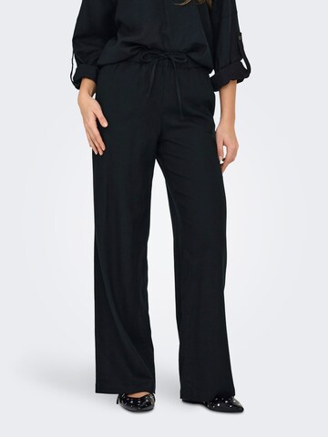 ONLY - Pierna ancha Pantalón 'ONLCARO' en negro: frente
