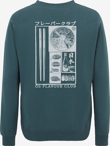 Oldskull Sweatshirt 'Asian Flavour Club Umami' in Blauw: voorkant