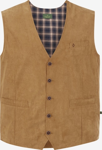 Charles Colby Suit Vest 'Duke Devlin' in Brown: front
