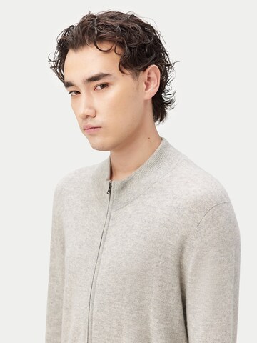 GOBI Cashmere Kardigan 'Men's Essential Full-Zip Cashmere Cardigan' – šedá