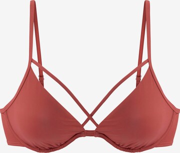 Invisible Hauts de bikini LASCANA en rouge : devant