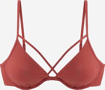 LASCANA T-shirt Bikinitop in Rood: voorkant