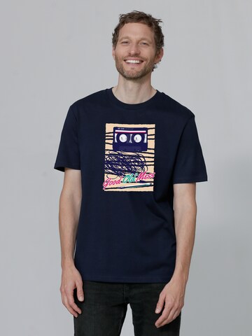 T-Shirt ' Good Old Mess ' Watapparel en bleu : devant