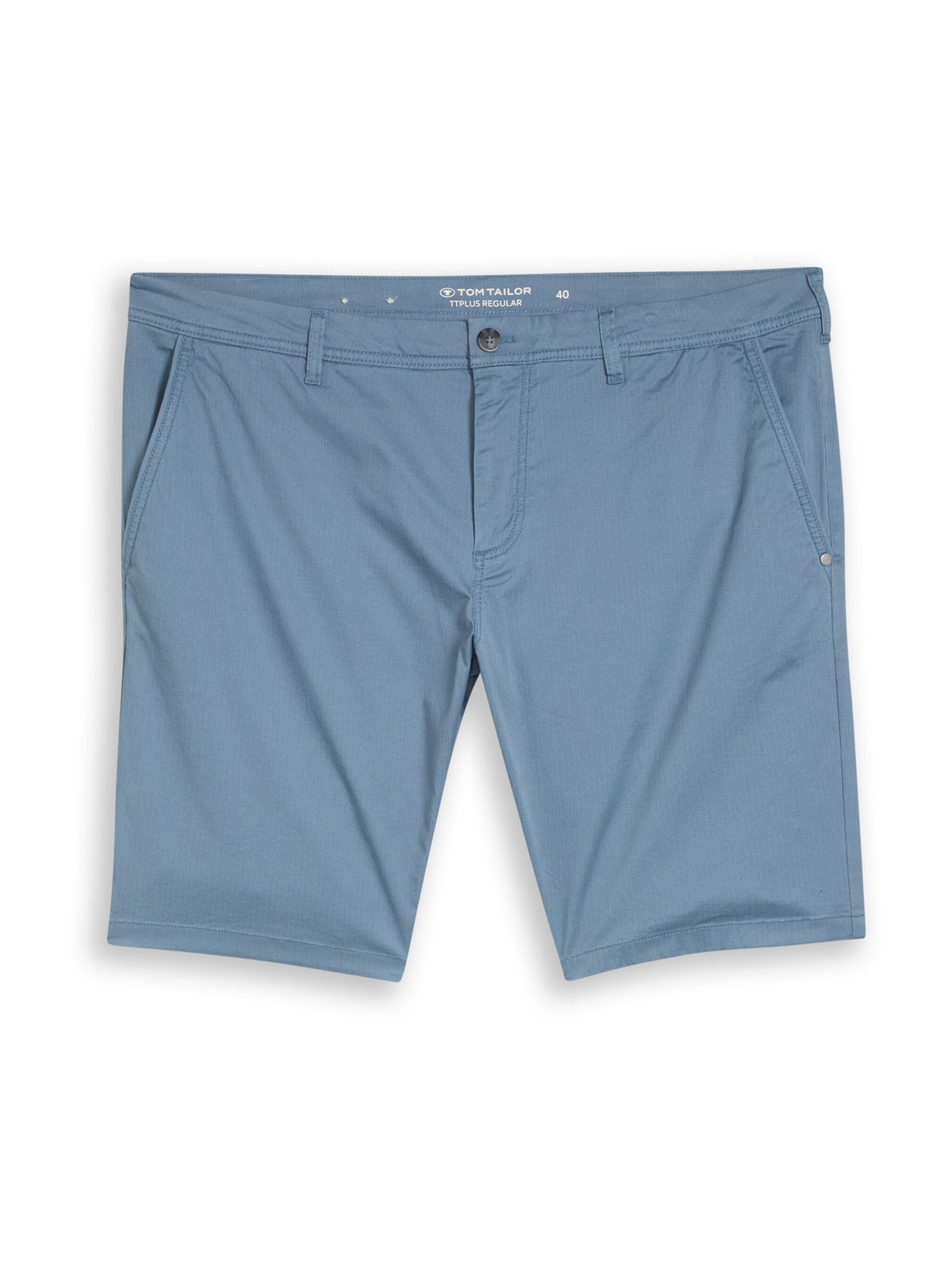 TOM TAILOR Men + Slimfit Shorts in Blau: Vorderseite