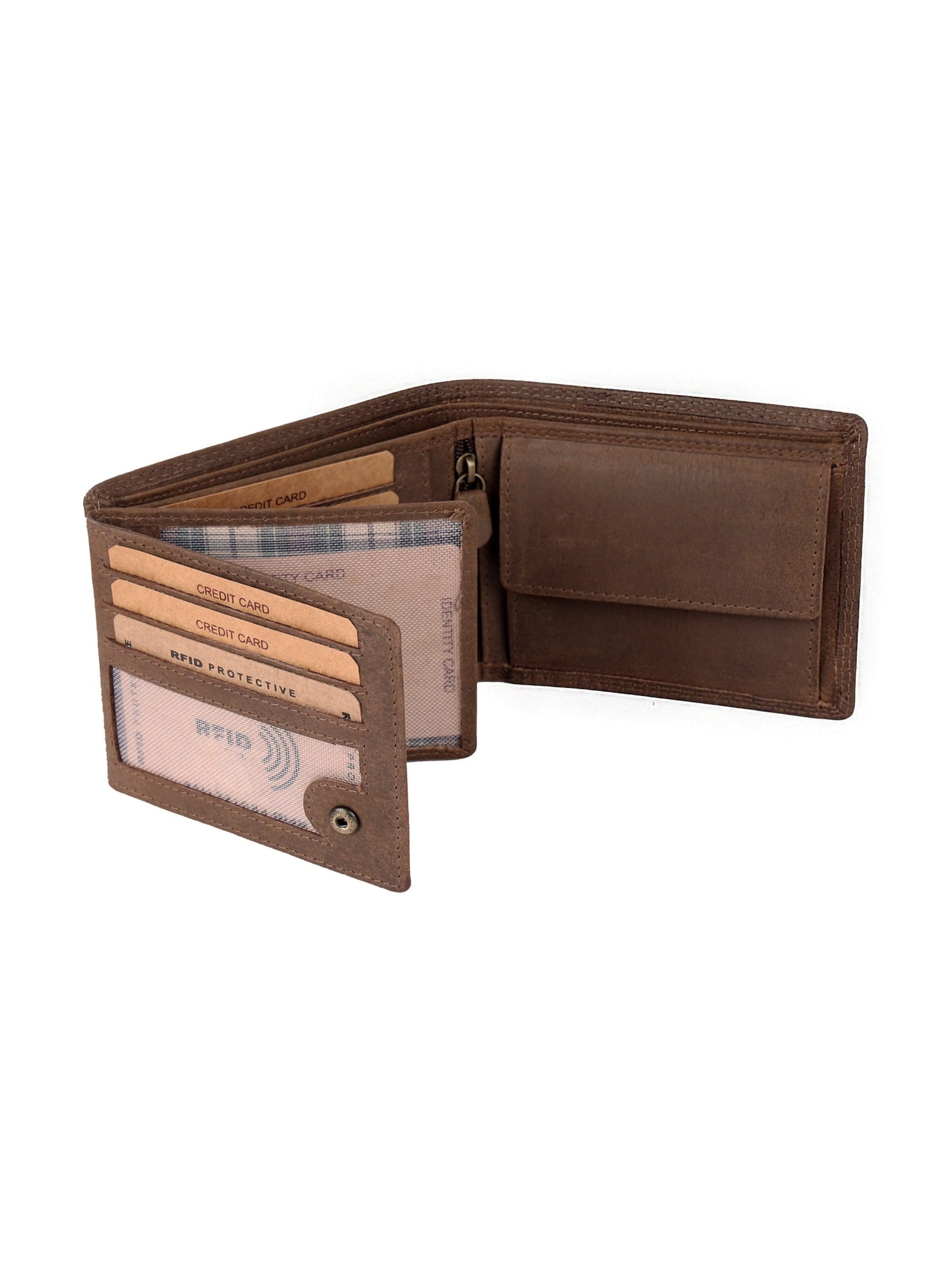 Benthill Wallet in Brown: front