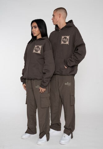 Multiply Apparel Zip-Up Hoodie 'Regalia' in Brown