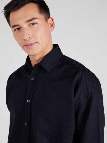 BOSS Regular fit Button Up Shirt 'DREW' in Blue