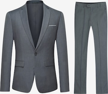 YOUTHUP Slim fit Suit 'Feierabend' in Grey: front