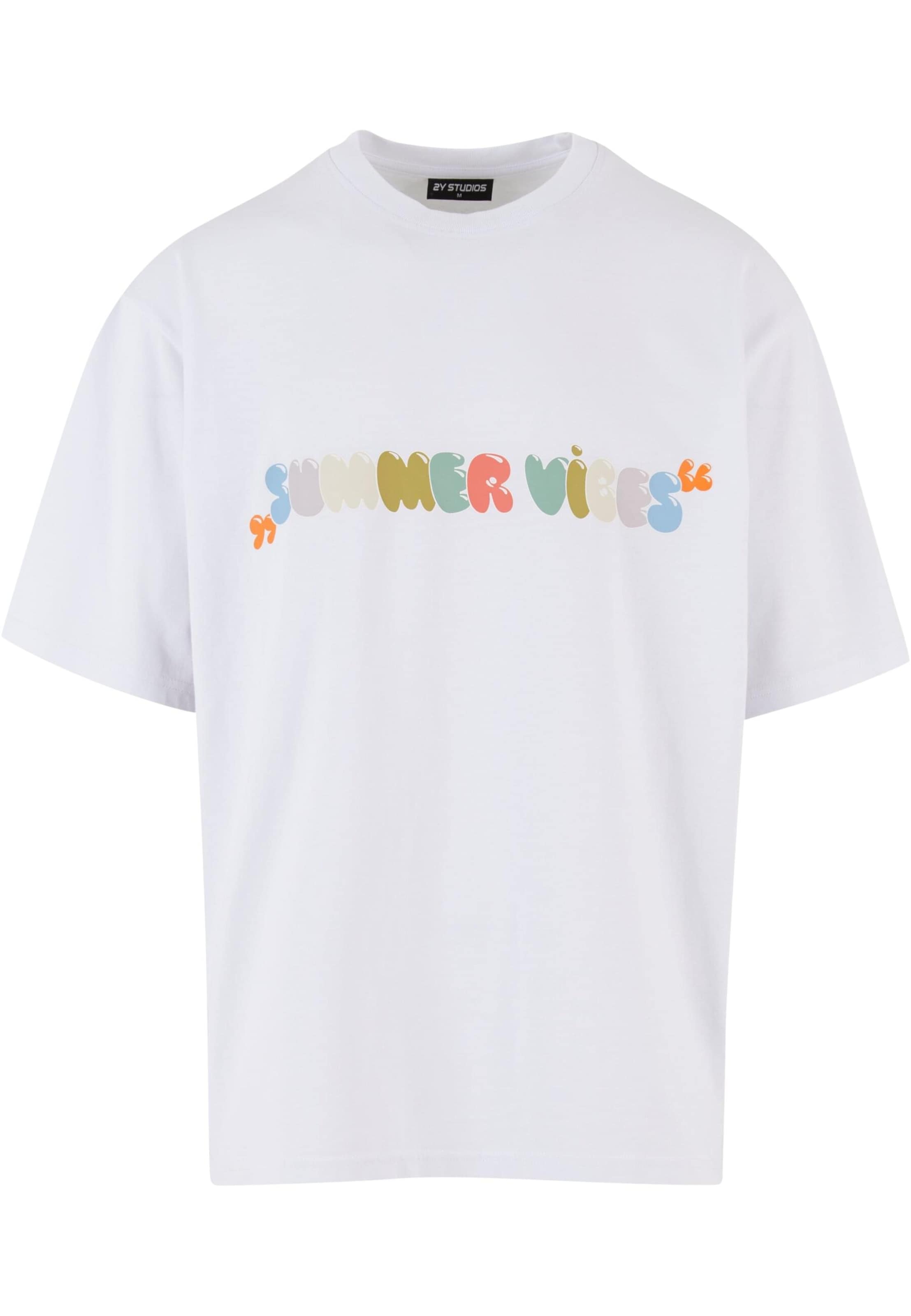 2Y Studios - Camiseta 'Summer Vibes' en blanco: frente