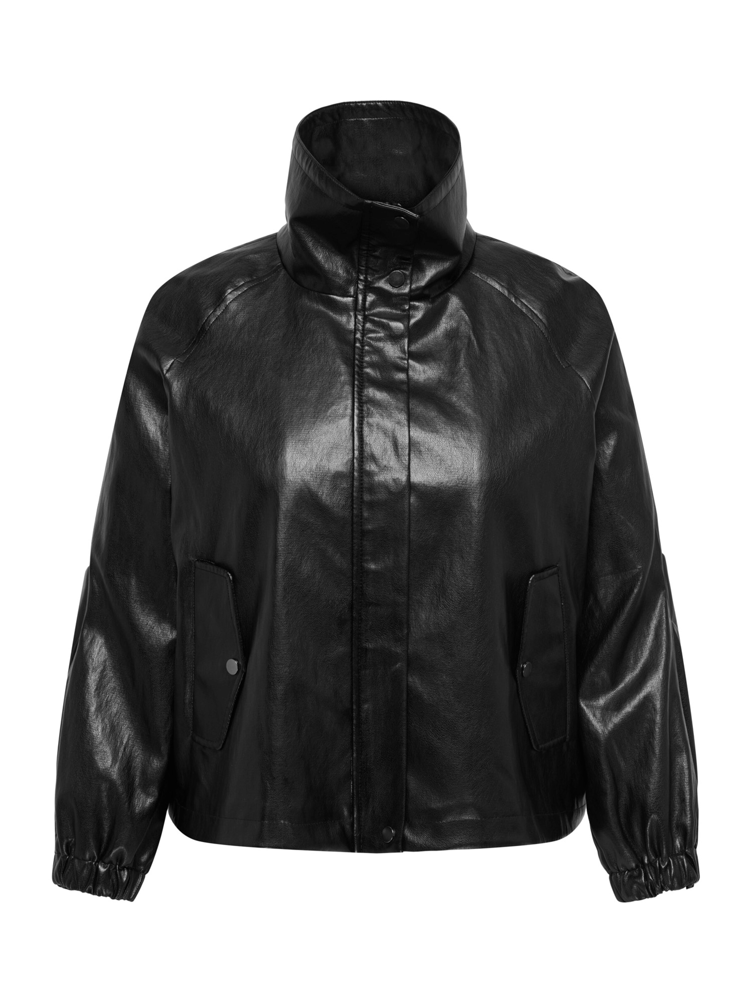 ONLY Carmakoma Übergangsjacke 'CARMINI' in Schwarz: Vorderseite