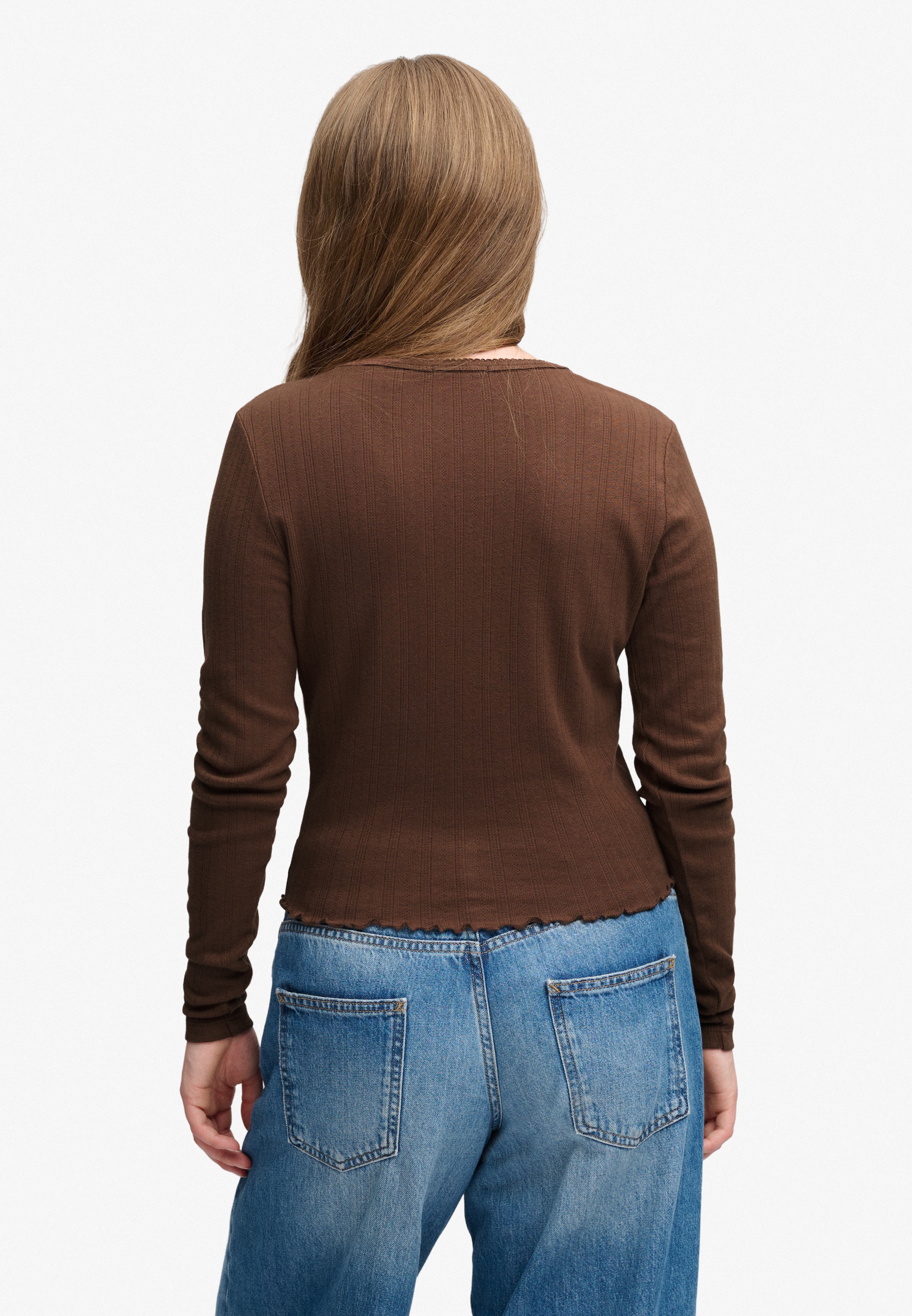 Superdry & Co Knit Cardigan 'Athletic Essential' in Brown