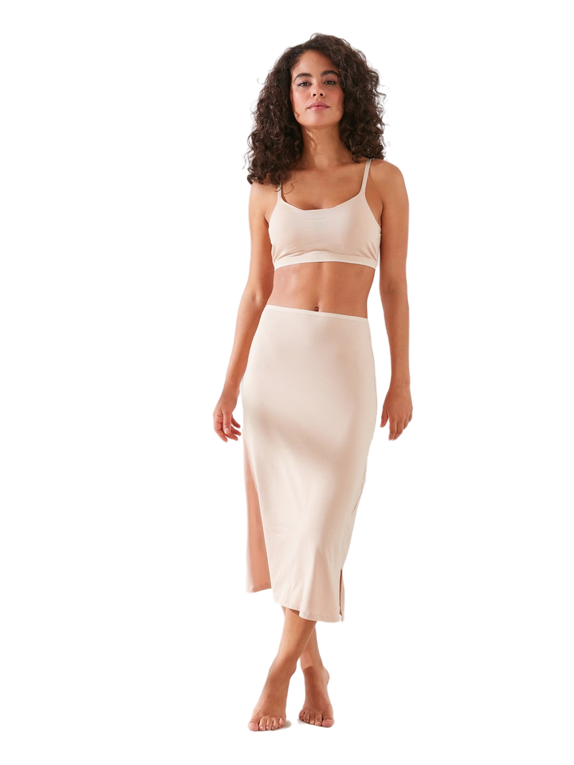 C&City Skirt in Beige: front