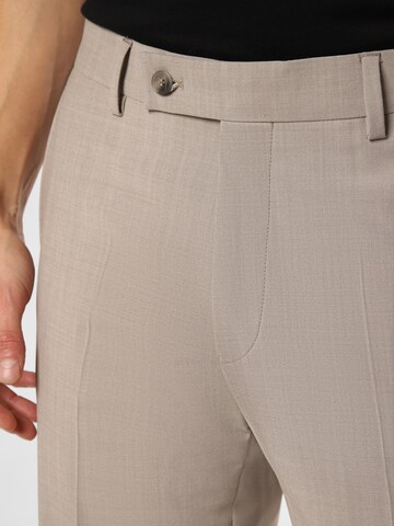 HECHTER PARIS Regular Bügelfaltenhose in Beige