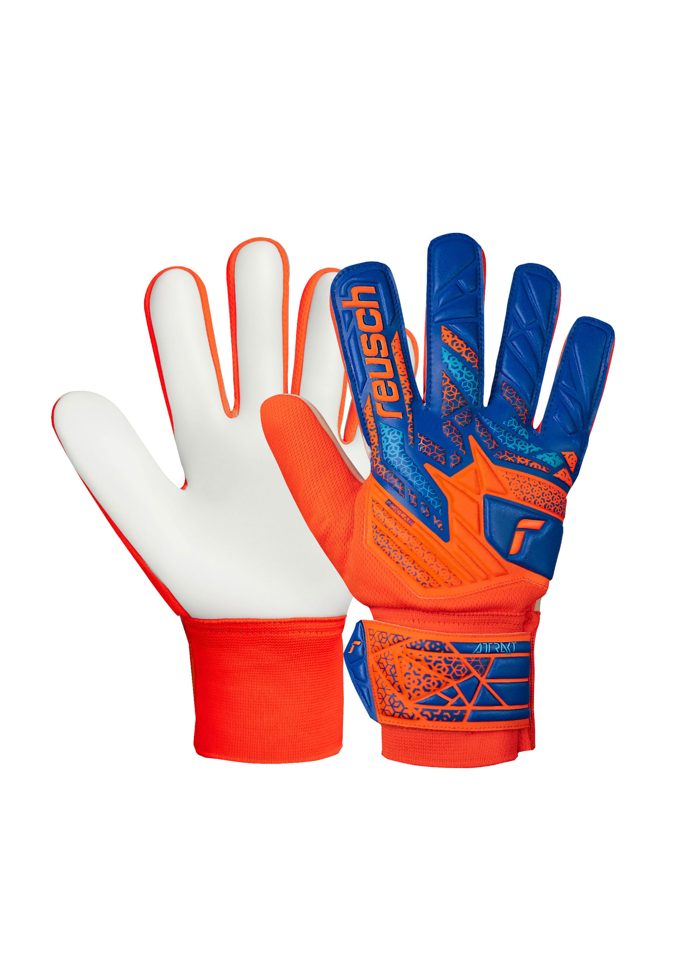 REUSCH Sporthandschoenen 'Attrakt Starter Solid' in Blauw: voorkant