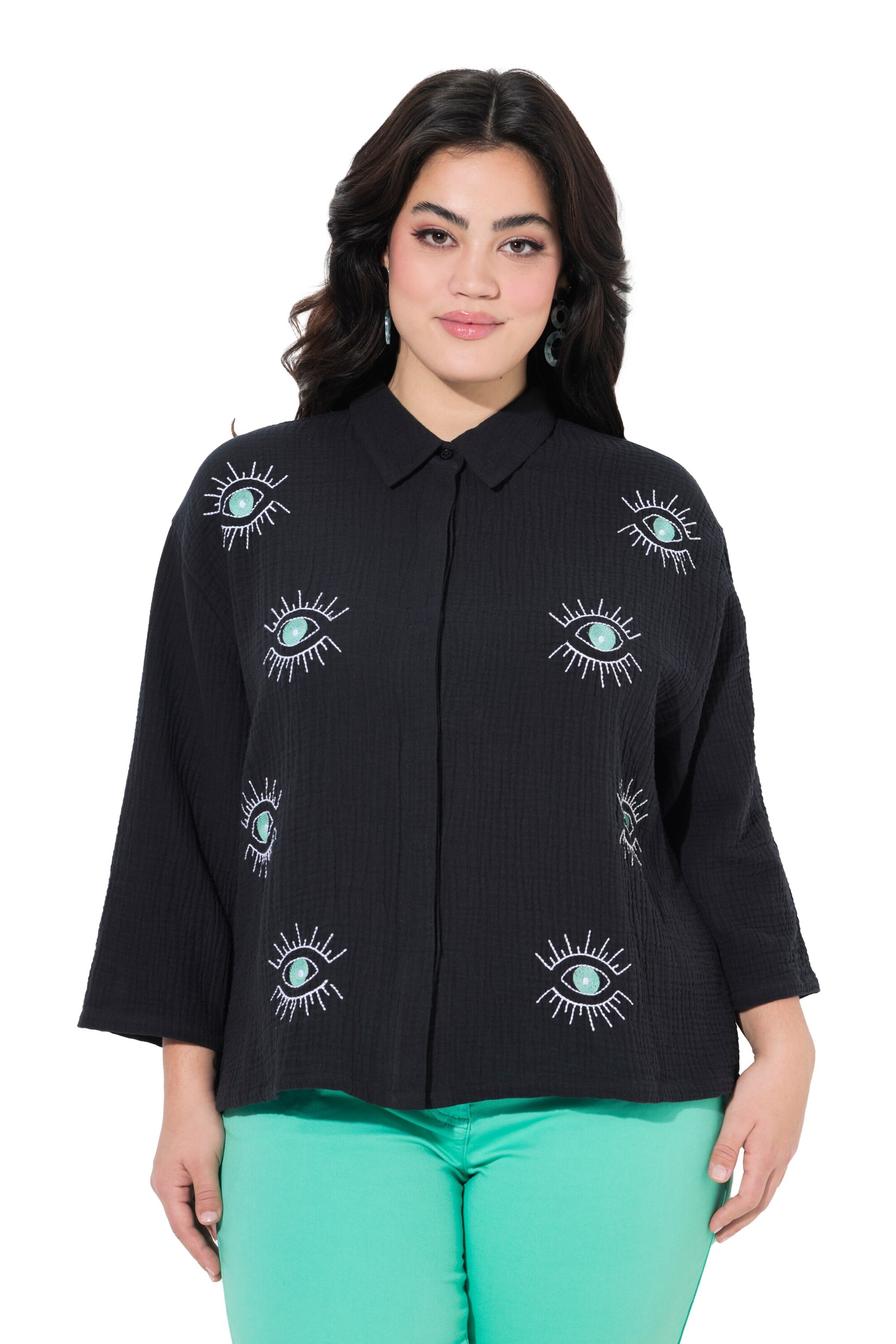 Angel of Style Bluse in Schwarz: Vorderseite