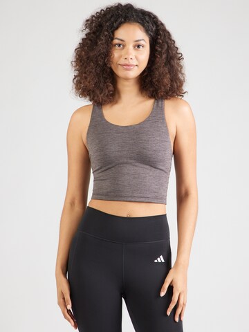 ADIDAS PERFORMANCE - Soutien Bustier Soutien de desporto 'ALL ME' em castanho: frente