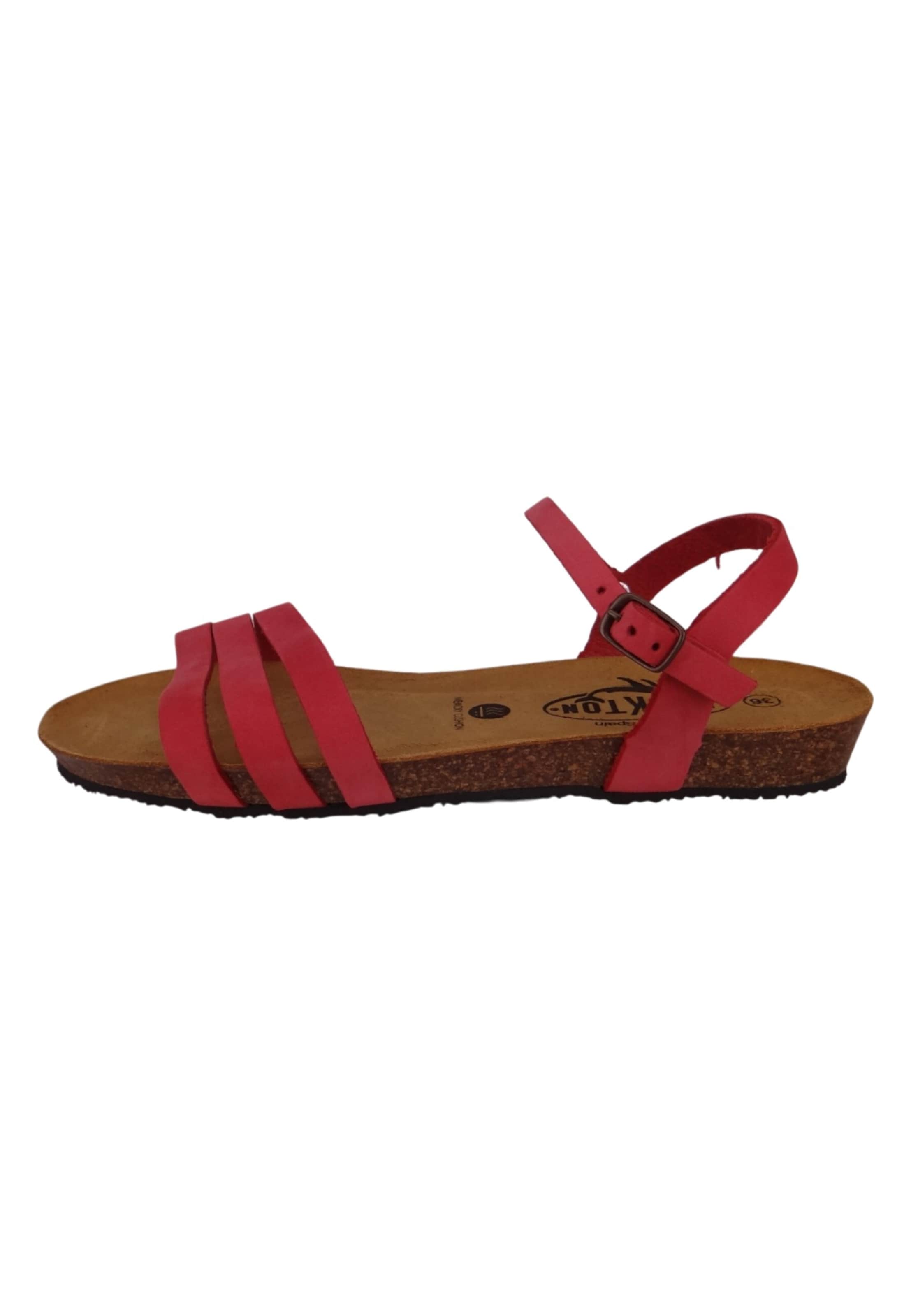 Sandales à lanières 'Fran Alou' Plakton en rouge