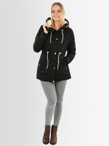 NAVAHOO Winterjacke 'Ireliaa' in Schwarz