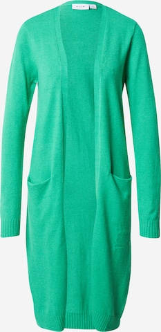 VILA Knit Cardigan 'Ril' in Green: front