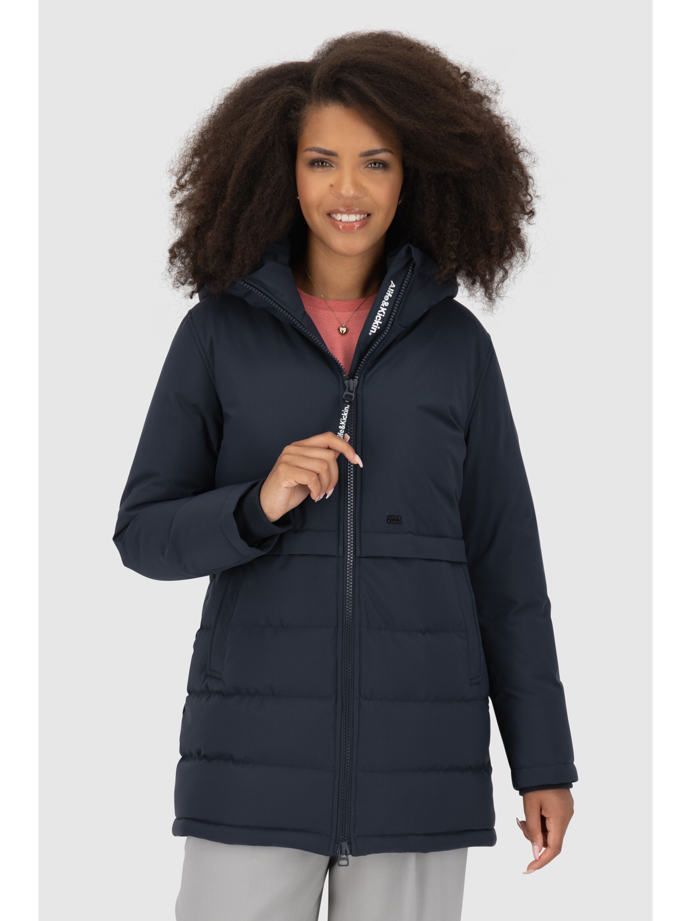 alife & kickin Winterjacke 'HanniAK A' in Blau: Vorderseite