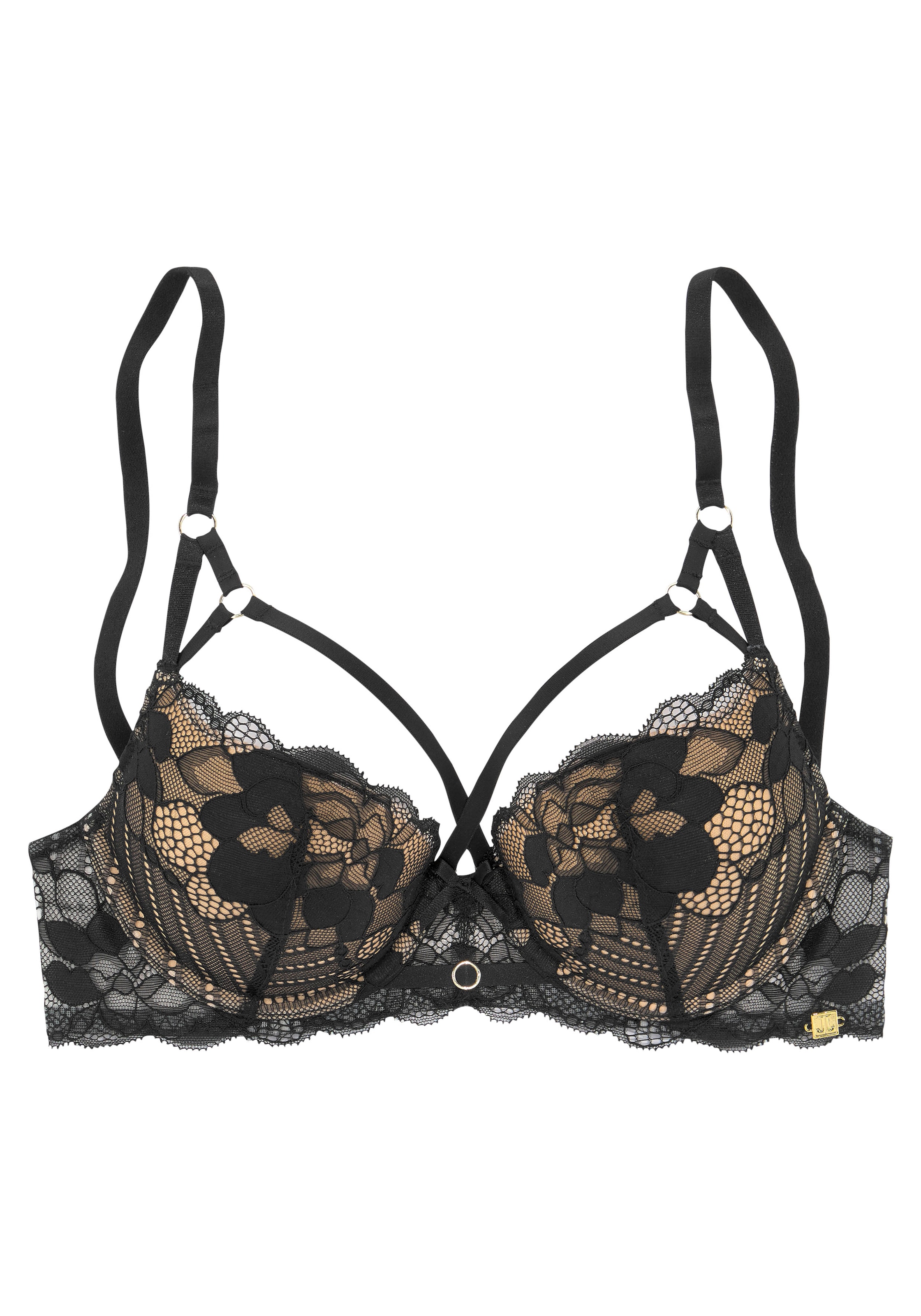 JETTE Push-up BH in Schwarz: Vorderseite