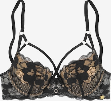 JETTE Push-up Bra in Black: front