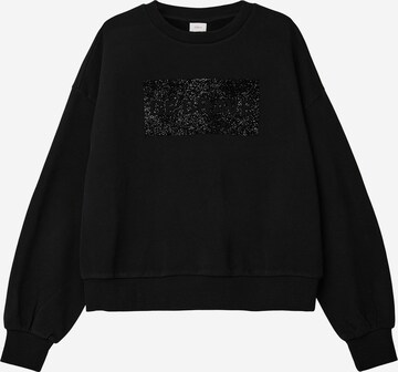 s.Oliver Sweatshirt in Zwart: voorkant