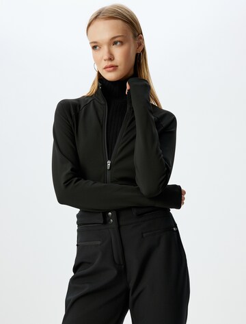 Koton Zip-Up Hoodie in Black