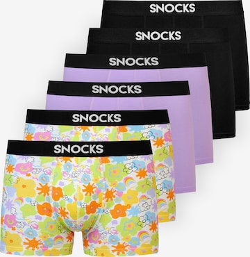 SNOCKS Boxershorts in Lila: voorkant