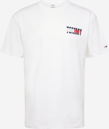 Tommy Jeans - Camisa 'Classic Essential' em branco: frente