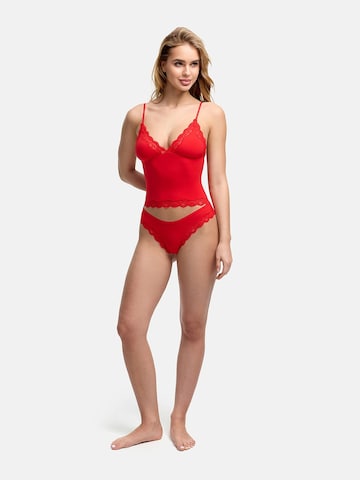 cfab - Tanga 'Lace Tanga' en rojo: frente