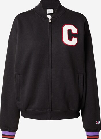 Champion Authentic Athletic Apparel Sweatjacke in Schwarz: predná strana