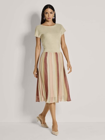 Robes en maille MADELEINE en beige : devant